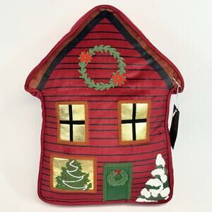2025 Hallmark x Target Novelty House Christmas Lodge Decorative Pillow NEW